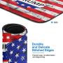 American USA Trump Flag Mouse Pad with Stitched Edge, Premium-Textured Gaming Mouse Mat, Non-Slip Rubber Base Mousepad for Laptop, Computer & PC, 10.2x8.3x0.12 inch