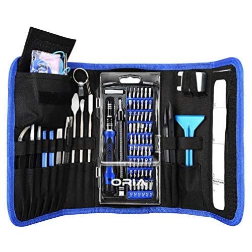 ORIA Precision Screwdriver Set, 86 in 1 Magnetic Repair Tool Kit, Screwdriver Kit with Portable Bag for Game Console, Tablet, PC, Macbook and Other Electronics, Blue