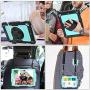 SEYMAC stock Case for iPad 6th/5th Generation, [Full-Body] & [Shock-Proof] Protective Case with 360 Degrees Rotating Stand & Strap for iPad 5th/6th/ Air 2/ Pro 9.7 (SkyBlue+Black)