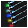 DaFuRui 2Pack 16mm 12V (Red) Latching Self-Locking Pushbutton Switch ON/Off Silver Stainless Steel with Blue LED Suitable for 16mm 5/8'' Mounting Hole