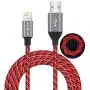 iPhone Charger Cable,[MFi Certified] Aoliplus 6ft LED Flowing Lightning Cable Fast Charger Data Sync Transfer Cord Compatible with iPhone 12 SE 11 PRO MAX XS XR X 8 7 Plus 6S 6 iPad (Red)