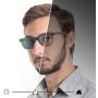 Blue Light Blocking Glasses, Photochromic Gray Sunglasses, Anti Eyestrain, Computer Reading Glasses, for Women/Men