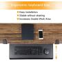 HUANUO Keyboard Tray Under Desk with C Clamp-Large Size, Steady Slide Keyboard Stand, No Screw into Desk, Perfect for Home or Office