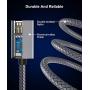 Mini HDMI Male to HDMI Female Cable Adapter,4K/60Hz 0.67 FT High Speed Standard HDMI 2.0 Connector for DSLR Camera,Camcorder,Graphics Video Card,Laptop,Pico Projector,Raspberry Pi Zero W