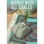 Smartish Cable Wrangler - Magnetic Cable Manager & Cord Organizer for Desk or Nightstand (Silk) - Lightly Toasted Beige