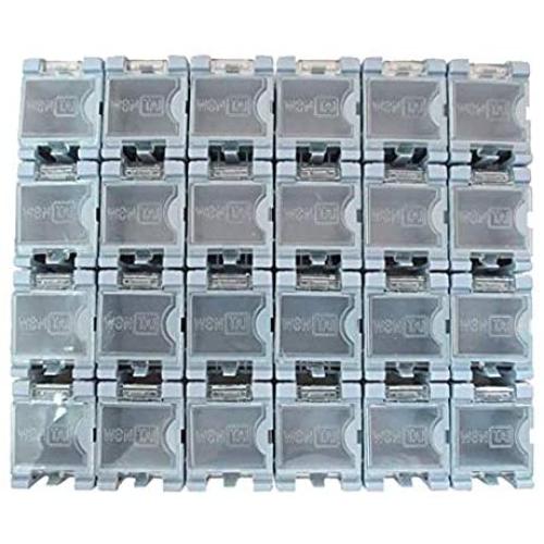 Electronic Components Organizer Case Consist of 24 Compartments Can be Disassemble or Assemble DIY