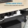 Yecaye 2 Pack Cable Management Tray, 31.5in Organizer Cable Tray for Cords Wires Power Bricks, Under Desk Cable Management Cable Tray, Wire Tray for Office, Home, L15.7in W3.9in H3.5in, Black