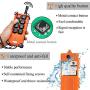 NEWTRY 8 Buttons Wireless Crane Remote Control 12V 2 Transmitters Industrial Channel Electric Lift Hoist Radio Switch Receiver (F21E1B Transmitter + DC 12V Receiver)