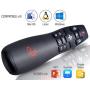 Wireless Powerpoint Presentation Remote Clicker and Keynote Presenter with Wireless Mouse (PR-820) from Red Star Tec