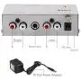 Pyle Phono Turntable Preamp - Mini Electronic Audio Stereo Phonograph Preamplifier with RCA Input, RCA Output & Low Noise Operation Powered by 12 Volt DC Adapter (PP444)