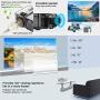 Wireless Mini Projector with Bluetooth YouTube 1080P Wireless Sync with iPhone, LED Portable Home Theater Projector for Movie Gaming, Built-in Speaker HDMI USB VGA Aux Audio