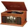 Innovative Technology VTA-200B MH Victrola Nostalgic Classic Wood 6-in-1 Bluetooth Turntable Entertainment Center, Mahogany