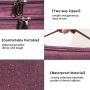 Uzsoeey Electronics Accessories Travel Organizer Bag - Waterproof Portable Double Layer Cable Storage Bag for Charger, Phone, Mini Tablet, SD Card, Purple