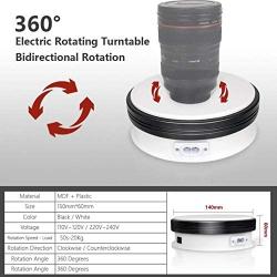 Yuanj Motorized Turntable Display, 360 Degree Electric Rotating Display Turntable for Display Jewelry, Watch, Digital Product, Shampoo, Glass, Bag, Models, Diecast, Jewelry and Collectibles