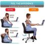 Seat Cushion Pillow for Office Chair - 100% Memory Foam Firm Coccyx Pad - Tailbone, Sciatica, Lower Back Pain Relief - Contoured Posture Corrector for Car, Wheelchair, Computer and Desk Chair