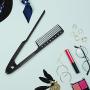 Herstyler Comb For Straightening Hair - Hair Styling Comb For Great Tresses - Flat Iron Comb With A Firm Grip - Straightening Comb For Knotty Hair - Flat Iron Heat Resistant Comb - Get wooed (Black)
