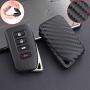 Royalfox(TM) 2/3/4 buttons soft silicone carbon fiber smart keyless remote Key Fob case Cover shell For Lexus RX IS CT GS NX ES RC RCF GSF es300 es330 es350 RC200 RC300 RC350 is300 is250 is350 (black)