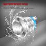 DaierTek 2pcs 19mm 12V Momentary Power Push Button Switch Waterproof Chrome Metal Screw Terminals Raised Round Button for Car RV Truck Boat Marine