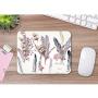 Moslion Feather Mouse Pad Fashion Flower Nature Pastel Wedding Animal Stylish Romantic Gaming Mouse Mat Non-Slip Rubber Base Thick Mousepad for Laptop Computer PC 9.5x7.9 Inch