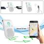 Bluetooth Speakerphone Wireless Car Speaker, Aigital Upgraded Bluetooth 5.0 in-car Speaker for Cell Phone, Loud and Clear Sound for No-Hands Calling, GPS Navigation and Music - White