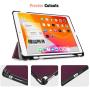 Fintie Case for iPad Air (3rd Gen) 10.5'' 2019 / iPad Pro 10.5'' 2017 - [SlimShell] Ultra Lightweight Standing Protective Cover with Built-in Pencil Holder, Auto Wake/Sleep (Purple)