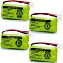BT18433 BT-18433 BT28433 BT184342 BT-184342 BT284342 BT1011 BT-1011 OXWINOU Replacement Battery for AT&T and Vtech BT-8300 BATT-6010 89-1326-00-00 89-1330-01-00 CPH-515D Cordless Phone(Pack of 4)