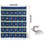 Hipiwe Numbered Classroom Organizer Pocket Chart for Cell Phones Calculator Holders with Hooks (30 Pockets, Blue Pockets)