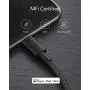 Anker New Nylon USB-C to Lightning Charging Cord for [6ft MFi Certified] for iPhone 12/11 Pro/X/XS/XR / 8 Plus, Supports Power Delivery (Black)