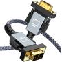 VGA Cable,Capshi VGA to VGA Cable 10ft Nylon Braided Reinforced Aluminum Shell 24k Gold-Plated Support 1080P Full HD with 15 pin VGA Port Compatible for Projector,Monitor or Any VGA Devices