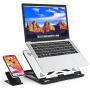 Besign LS07 Adjustable Laptop Stand, Ergonomic Riser Notebook Computer Holder Stand Compatible with Air, Pro, Dell XPS, HP, Lenovo More 10-15.6'' Laptops, Silver