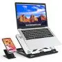 Besign LS07 Adjustable Laptop Stand, Ergonomic Riser Notebook Computer Holder Stand Compatible with Air, Pro, Dell XPS, HP, Lenovo More 10-15.6'' Laptops, Silver