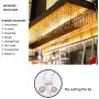 ZIMINGU LED Icicle Lights,LED Curtain Light,96LEDS 13FT 8 Modes,RGB Decorations Fairy Lights for Holiday Party Yard Garden Wedding Bedroom Patio Christmas (Warm White, 4M)