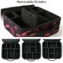 Wular Makeup Organizer | Makeup bag | Makeup Case | Travel bag With Compartments Adjustable Dividers for Makeup Brushes Toiletry Jewelry Digital Accessories