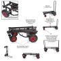 Gator Frameworks Folding Multi-Utility Cart with 30-52” Extension & 500 lbs. Load Capacity (GFW-UTL-CART52)