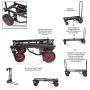 Gator Frameworks Folding Multi-Utility Cart with 30-52” Extension & 500 lbs. Load Capacity (GFW-UTL-CART52)