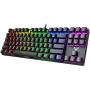 PICTEK TKL Mechanical Gaming Keyboard, RGB LED Rainbow Backlit 60% keyboard with Blue Switches, 27 LED Lighting Modes 87 Keys Keyboard, 100% Anti-Ghosting Tenkeyless Keyboard for Windows PC/MAC Games