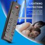 Power Strip, Bototek Surge Protector with 10 AC Outlets and 4 USB Charging Ports,1875W/15A, 2100 Joules, 6 Feet Long Extension Cord for Smartphone Tablets Home,Office, Hotel- Black