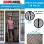 Magic Mesh Deluxe- Black- Hands Free Magnetic Screen Door, Mesh Curtain Keeps Bugs Out, Frame Hook & Loop, Hands Free, Pet & Kid Friendly- Fits Doors up to 39 x 83 Inches Magic Mesh Deluxe- Black- Hands Free Magnetic Screen Door, Mesh Curtain Keeps Bugs Out, Frame Hook & Loop, Hands Free, Pet & Kid Friendly- Fits Doors up to 39 x 83 Inches