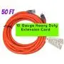 50 ft 10 Gauge Extension Cord 50 feet - Powerful 15 Amps, 125 Volts, 1,875 Watt 10/3 Extension Cords 50 ft Lighted Ends (10 Gauge Extension Cord 50 ft,Orange)