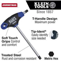 Klein Tools JTH6M4 4 mm Hex with Journeyman T-Handle 6-Inch