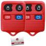 2 KeylessOption Red Replacement 4 Button Keyless Entry Remote Control Key Fob