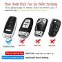 Royalfox(TM) 3 Buttons Soft TPU Smart keyless Remote Key Fob case Cover Shell for Audi New Smart Key,2019 Audi A6 A6L A7, 2018 2019 A8, (Blue)