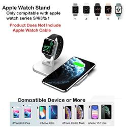 BNCHI 2 in 1 Aluminum Alloy Charging Station Compatible with iPhone12/12 Mini/12 Pro Max/11/11pro/X/Xs/Xs MAX/8 Plus/8 and iWatch 6/5/4/3/2/1(with QC3.0 Adapter)