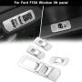 Car Window Lift Switch Panel Decoration Frame Cover Trim for 2015 2016 2017 2018 Ford F150 Accessories (Silver)