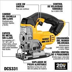 DEWALT 20V MAX Jig Saw, Tool Only (DCS331B)