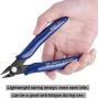 Goshyda Wire Cutter, Diagonal Pliers Side Nippers Cable Cutting Snips Shears Tool with Anti-Slip Rubber Handle for 3D Printer, Electronic Foot Trimming Plastic Products, etc
