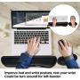 Gimars Upgrade Enlarge Gel Memory Foam Set Keyboard Wrist Rest Pad, Mouse Wrist Cushion Support for Office, Computer, Laptop, Mac, Comfortable, Lightweight for Easy Typing Pain Relief, Black