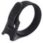 Reusable Cable Ties Management Straps - 6 Inch Strong &Microfiber fastening cloth, Adjustable Fastener Cable Strap Hook and Loop Cord Ties, 20 Piece， Black.