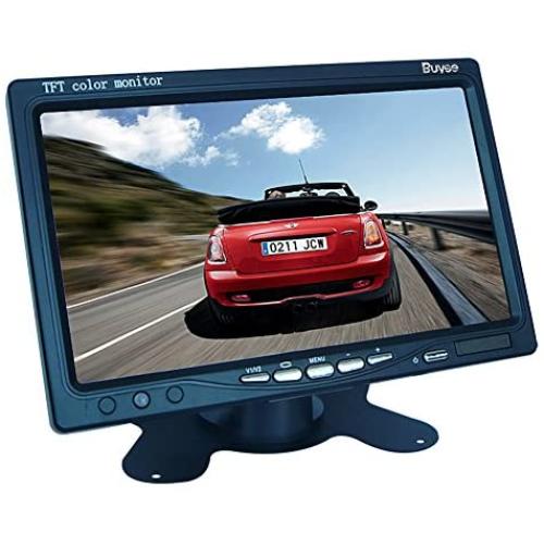 7 inch Rearview Car LCD Monitor, Buyee Portable 7'' TFT LCD Digital with HD Full Color Wide Screen for Car Rear View Backup Camera