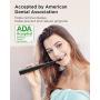 Fairywill Electric Toothbrush for Adults and Kids Accepted by American Dental Association, 8 Dupont Brush Heads & Travel Case 5 Modes Rechargeable Whitening Power Sonic Toothbrush Smart Timer Black